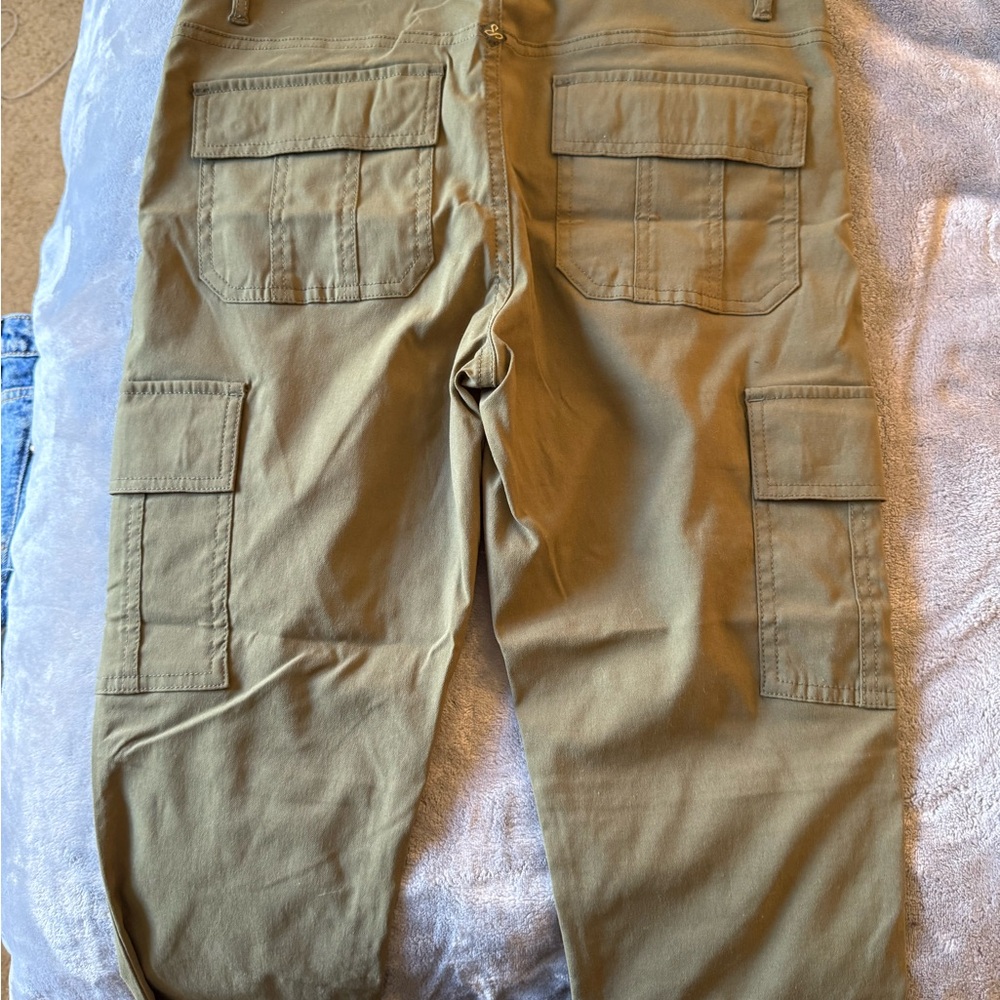Prana Olive Green Meme Skinny Pant Cargo - Picture 2 of 12